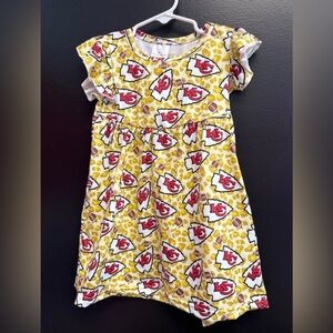 Kansas City Chiefs Leopard Print Dress. Girls size 3T.  New with tags!